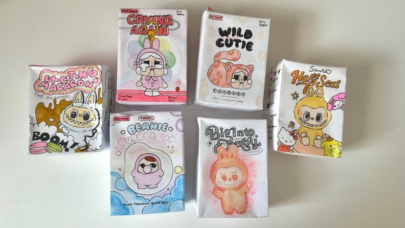 DIY Pop Mart blind boxes compilations | Paper DIY